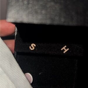 ef collection 14k rose god diamond initial